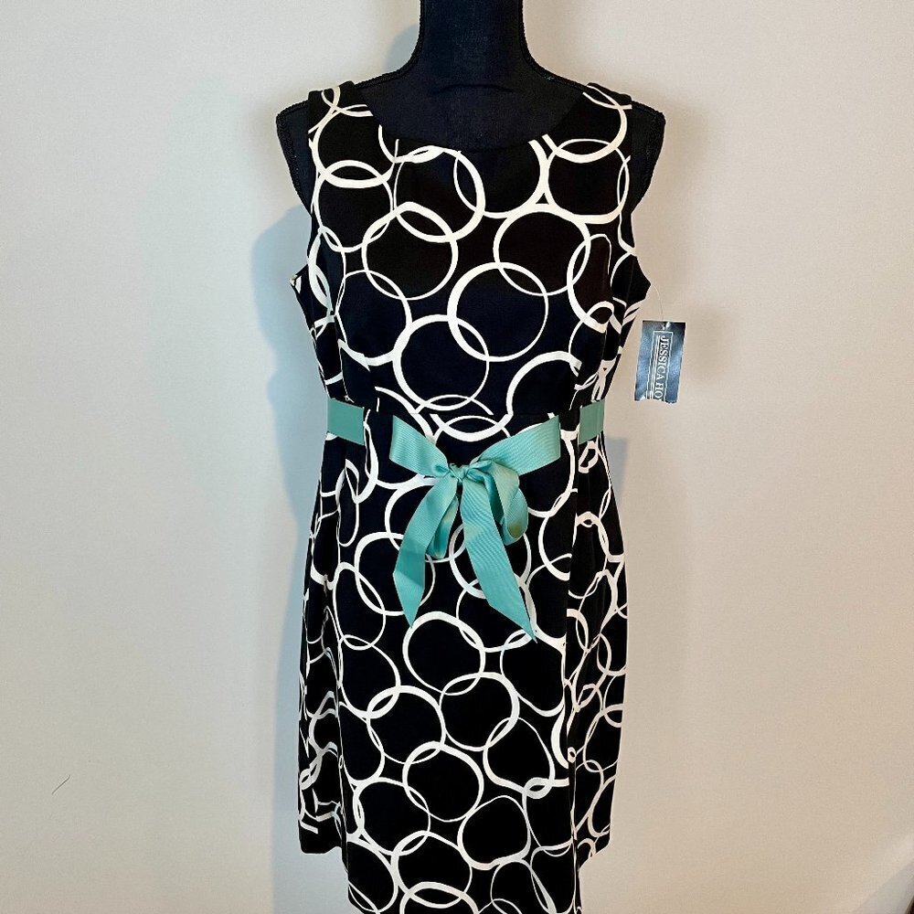 Jennifer Howard NWT Black/White Women's Sleeveless Dress Size 12P